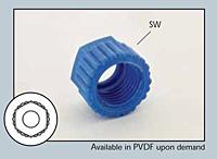 Nut for Insert Fitting 6 mm Blue